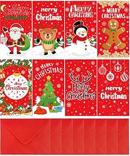 RMMD® Christmas Money Wallets for Cash Gift 16 PCS Christmas Money Cards with Envelopes Christmas Money Cards for Cash Gift Xmas Money Wallet Holder for Christmas Party Favors Decorations