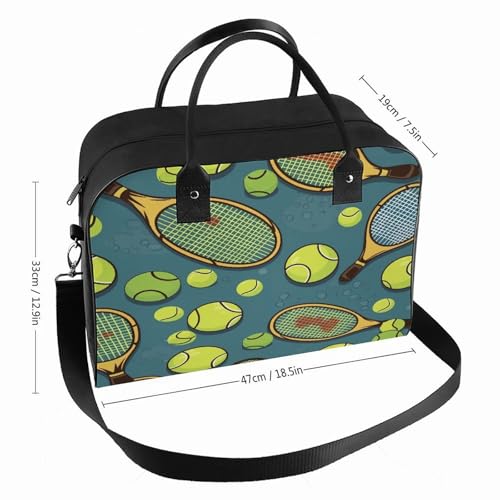 Bolsa para portátil con estampado de tenis y correa ajustable miniatura 2