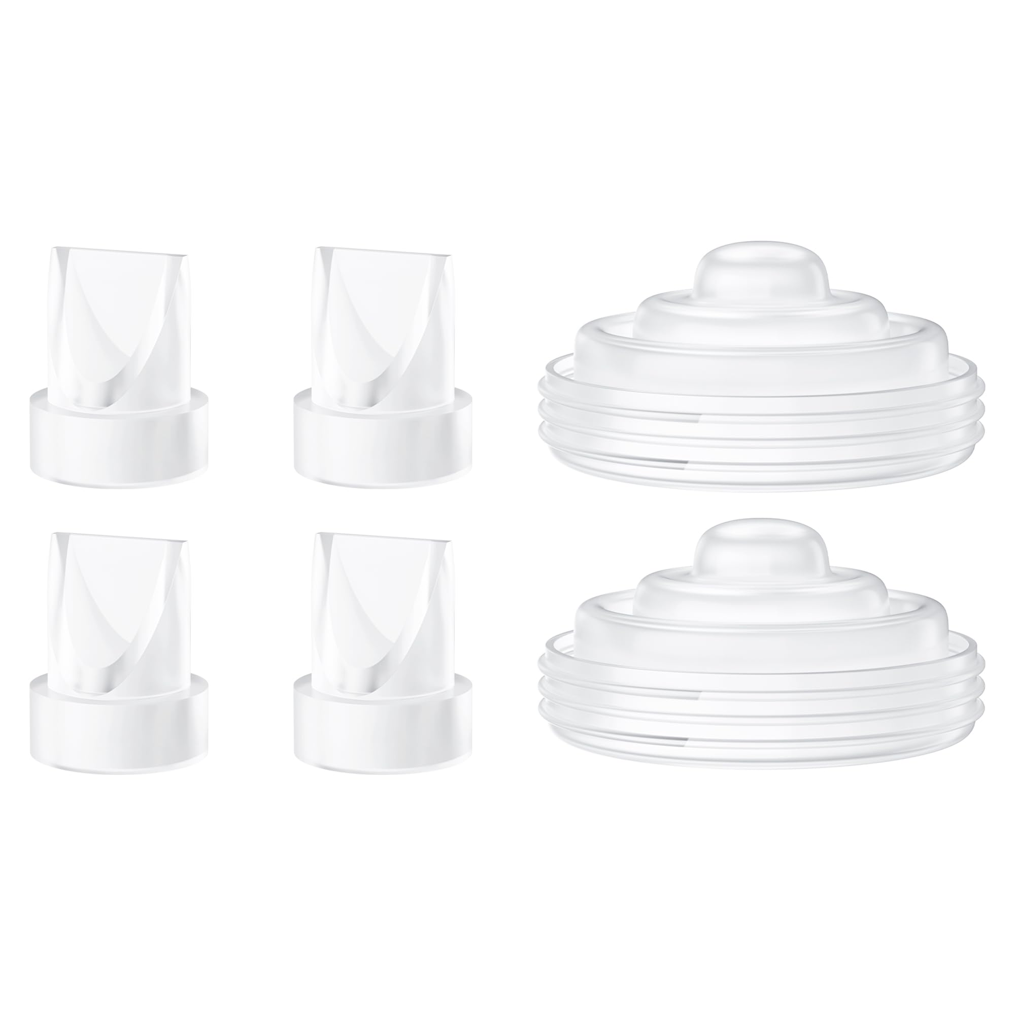 4PCS Duckbill Valves 2PCS Silicone Diaphragm Compatible with Momcozy M5 Breast Pump, Breast Pump Replacement Parts Accessories for M5,6PCS