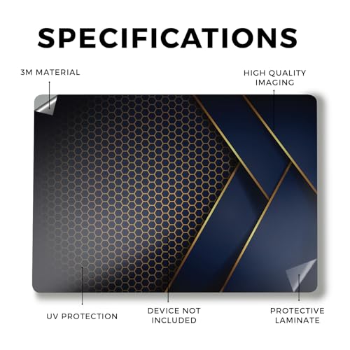 Image of Laptop Skin Compatible with Alienware M18 R2 (2024) - Modern Hex - Premium 3M Vinyl Protective Wrap Decal Cover - Easy to Apply | Crafted in The USA by MightySkins