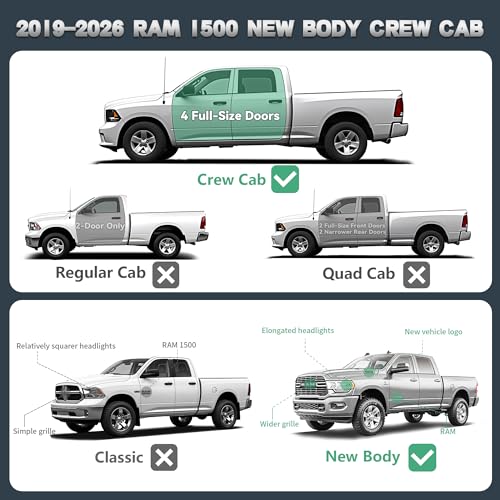 Estribos laterales 6 pulgadas para Ram 1500 2019-2026 miniatura 3