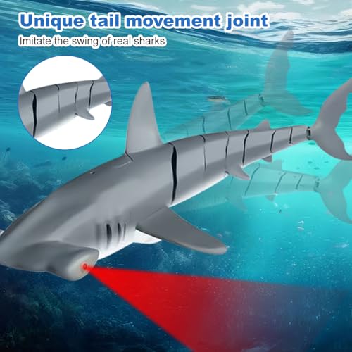 Mineup Ferngesteuerter Hai-Spielzeug, 2.4GHz Fernsteuerboot, Ferngesteuertes Boot, RC Haiboot, Wasserspielzeug Fernsteuerboot, Geschenk für 8+ Jahre Jungen Mädchen Schwimmbad