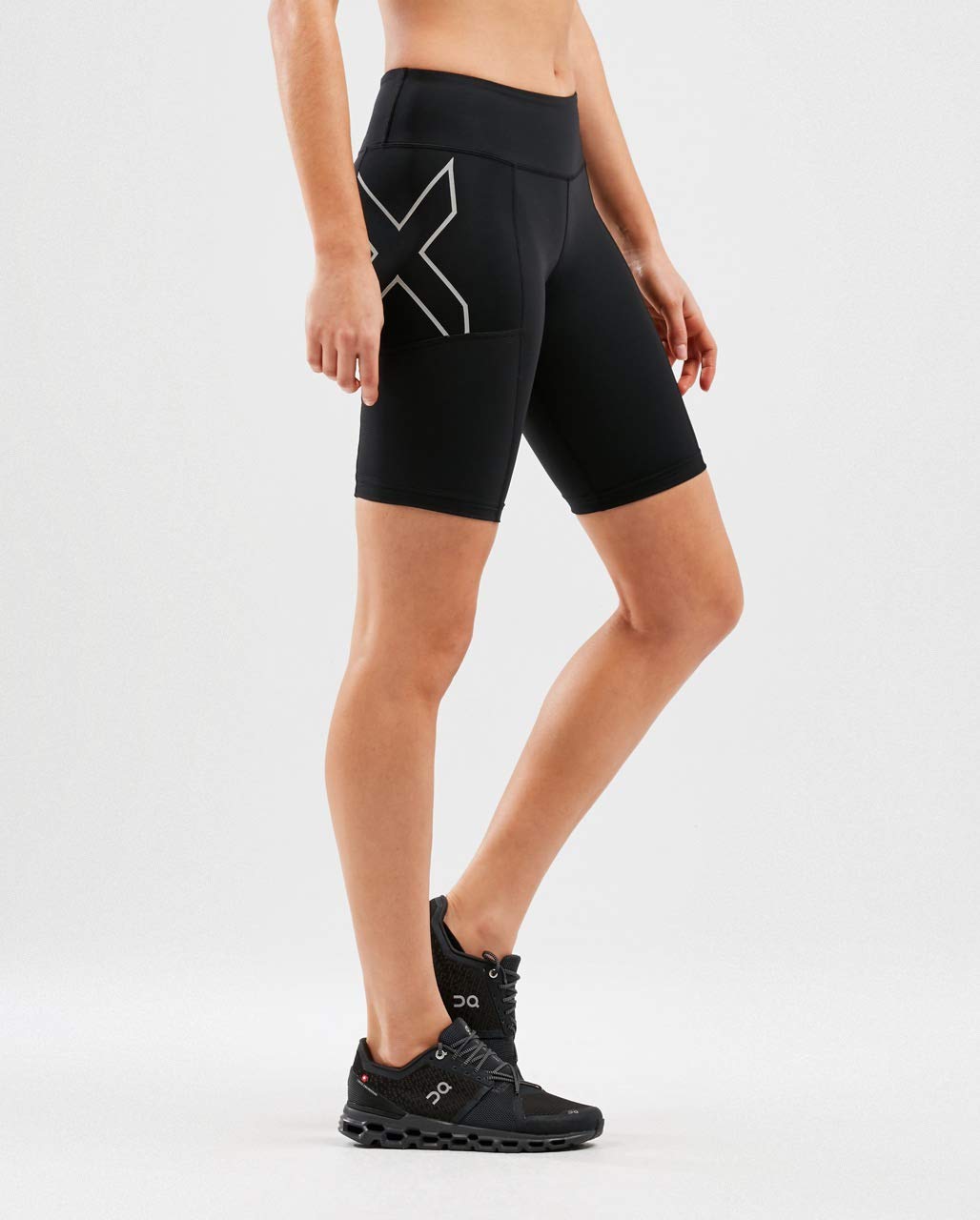 2XU Run Mid-Rise Dash Compression Shorts - Wa6182b - Shorts Mujer