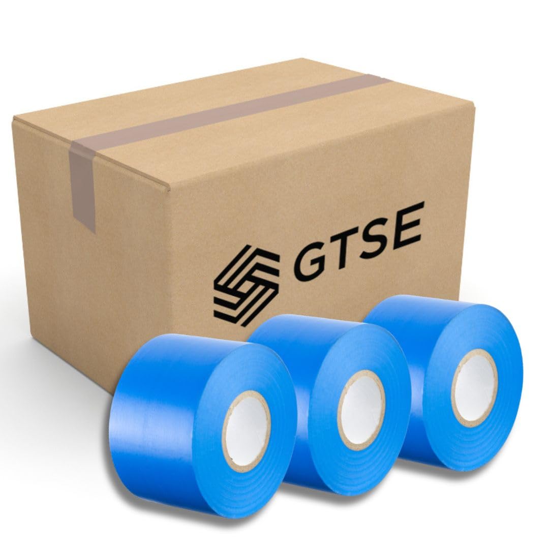 Gocableties Blue Wide Electrical Tape, 50mm x 33m, 2" Strong Self-Adhesive PVC Insulation Tape for Insulating, Repairing and Protecting Electrical Wires, 75 Rolls