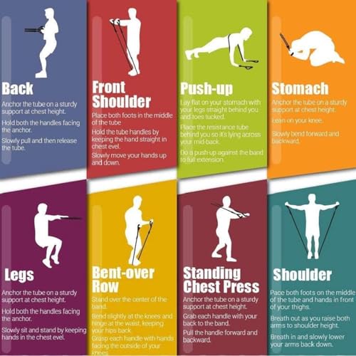 Image of Toning Tube Best Resistance Band for Workout & Exercise | Durable Resistance Tube & Bands | Gym Bands for Exercise & Strength Training