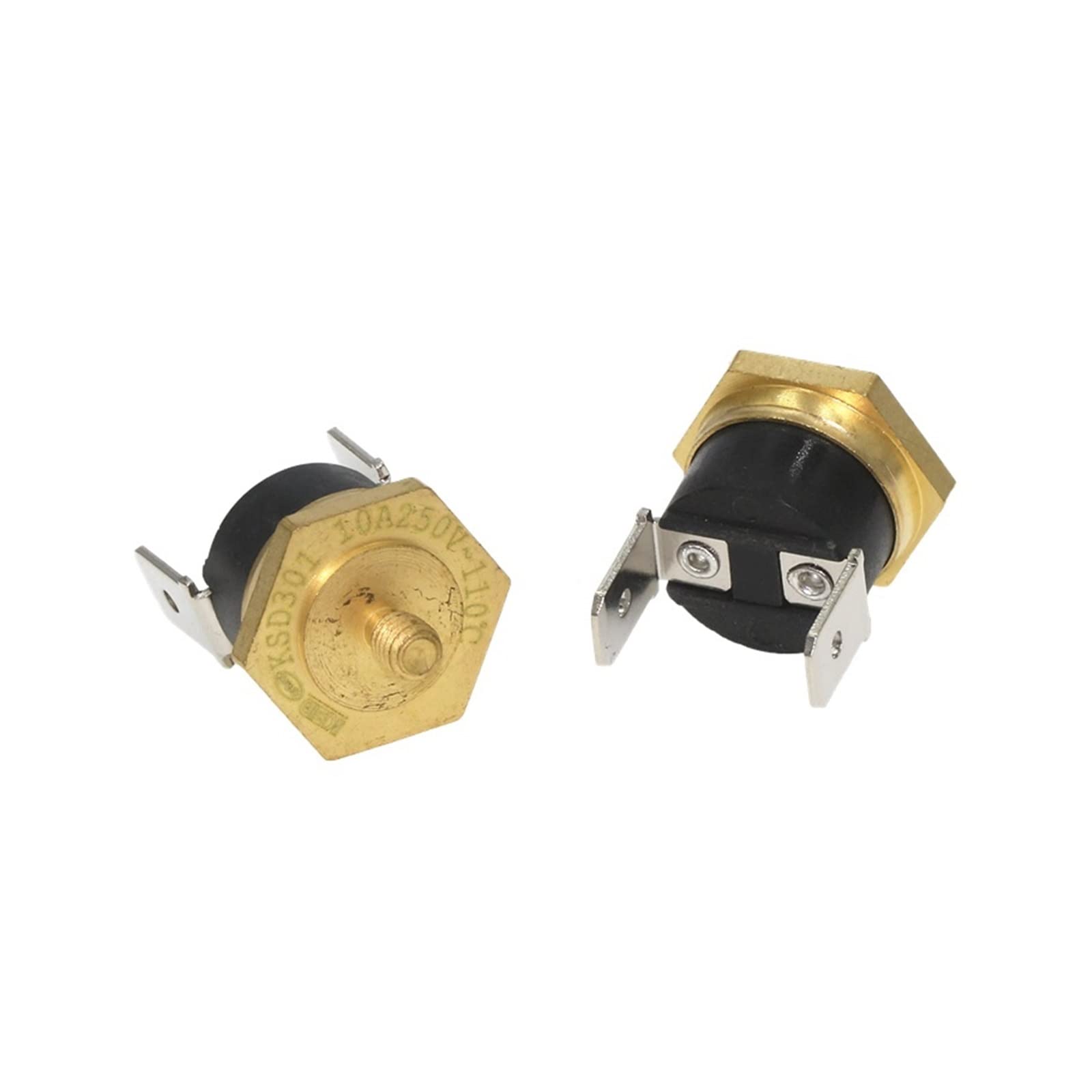 VXAXPOHZA 10 Pieces M4 55C Normal Closed 10A 250V Screw Cap for Temperature Switch KSD301