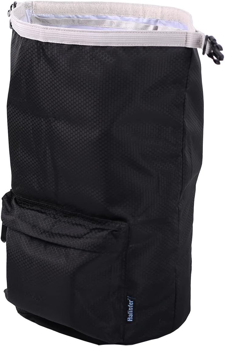 halinfer Dog Food Travel Container Bag, Kibble Carrier 42 Cups 10L with Storage Front Pocket and Shoulder Strap for Travel, Hiking and Camping (Green)