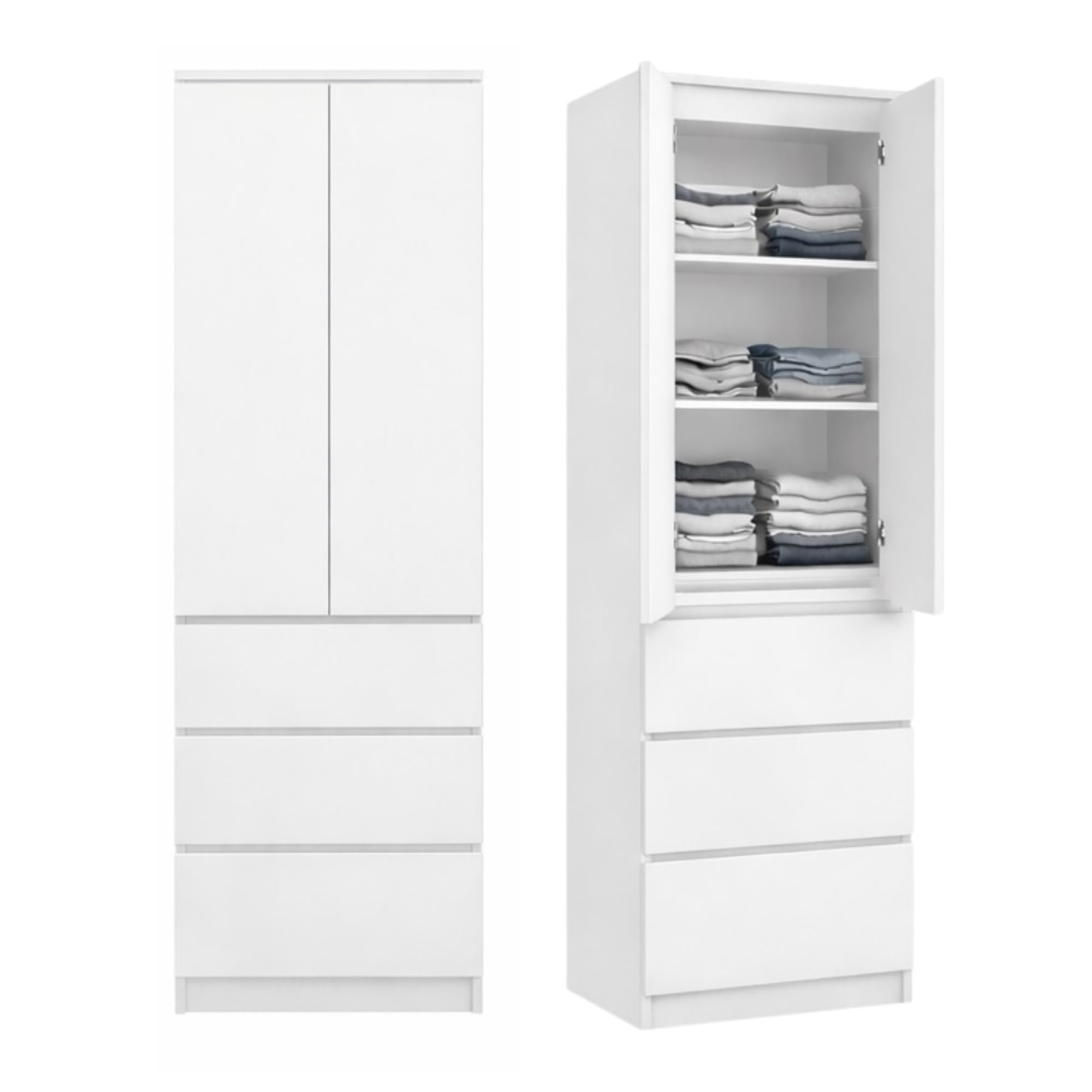 Home Collective Kleiderschrank Mehrzweckschrank Platzsparend & vielseitig (50x40x180,5 cm)