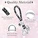 BFXM Crystal Bling Keychains for Women, Car Key Chain Glitter Key Ring, Rhinestone Keychain Ring Strap, Universal Sparkly Key Chain Car Accessories for Women (Black)