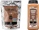 Soeos Star Anise Seeds Anis Estrella, 4 oz + Organic Cinnamon Powder, 15 oz