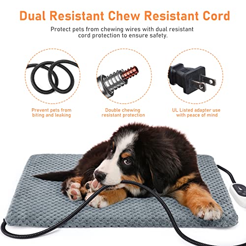 image for INVENHO Pet Heating Pad, Waterproof Adjustable Temperature Dog Cat Hea