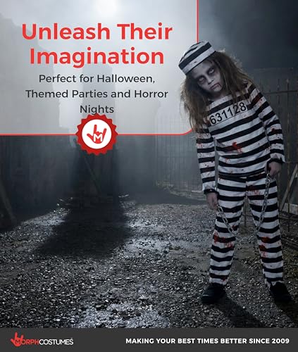 Disfraz Morph Prisoner para niños, zombie unisex miniatura 6