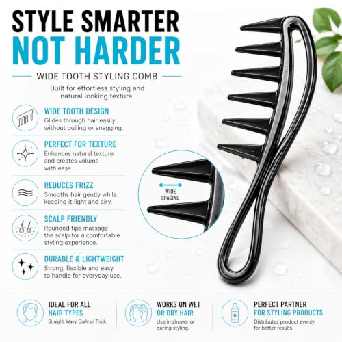 Image of Sea Salt Hair Spray for Men with Styling Comb | Hair Volumizer & Texturizer | Beach Waves | Natural Matte Finish | Medium Hold | Adds Texture & Volume | Hair Styling Spray 100ml