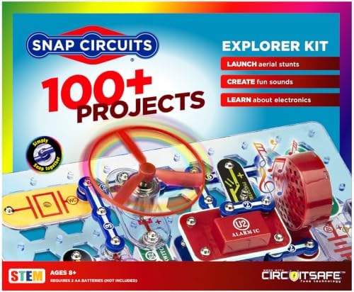 SNAP CIRCUITS Jr. SC-100 STEM Electronics Kit, 100+ Projects, Age...
