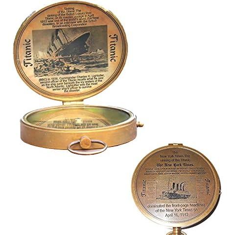 Collectibles Buy Vintage Titanic Lid Compass Brass Cover
