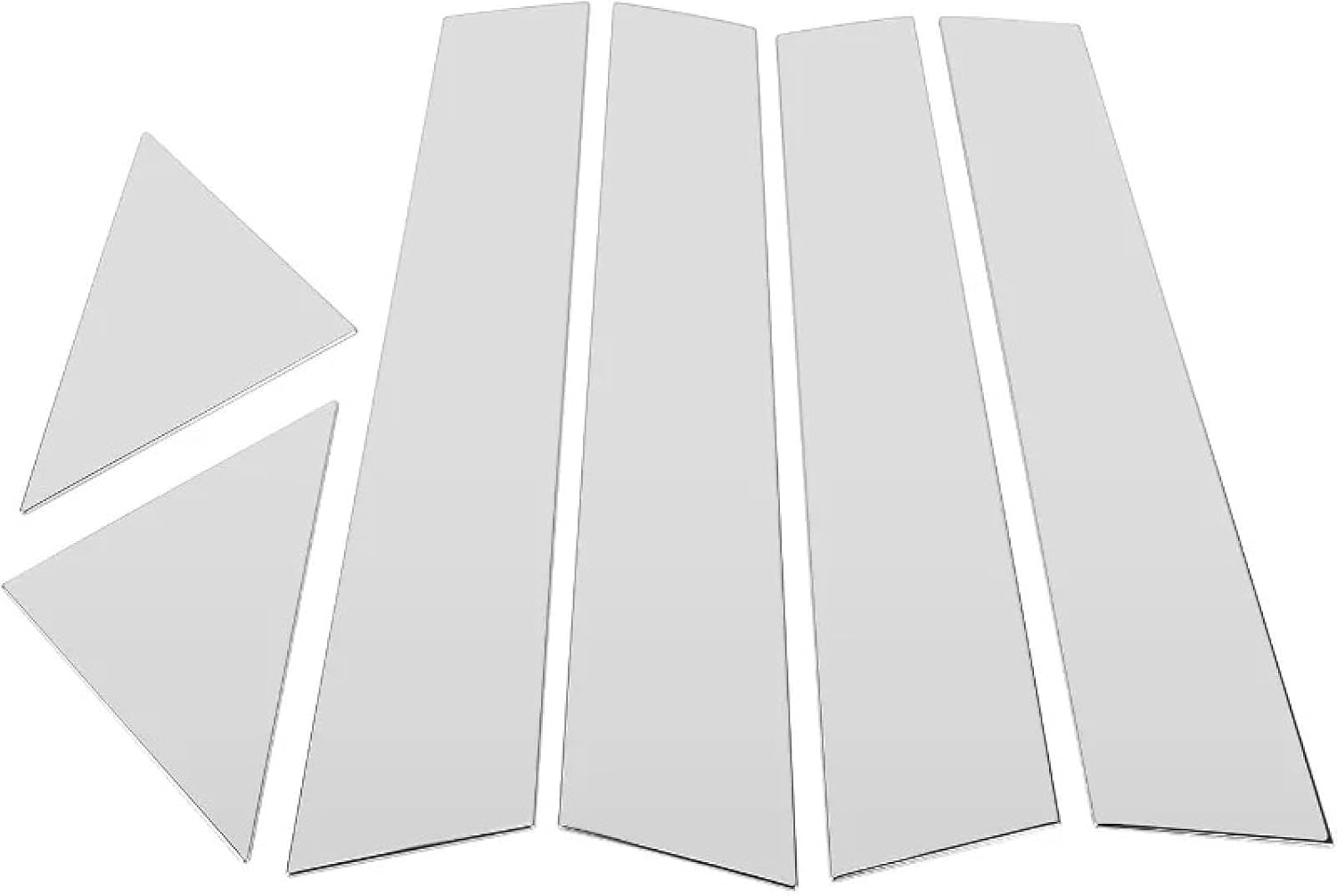 NaKeah Window Pillar Post Trim for D/odge Magnum 2005 2006 6pcs Silver Car Pillar Posts Window Molding Decoration Stickers