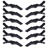GLAMFIELDS 12 pcs Alligator Hair Clips for Styling Sectioning, Non-slip Grip Clips for Hair Cutting,