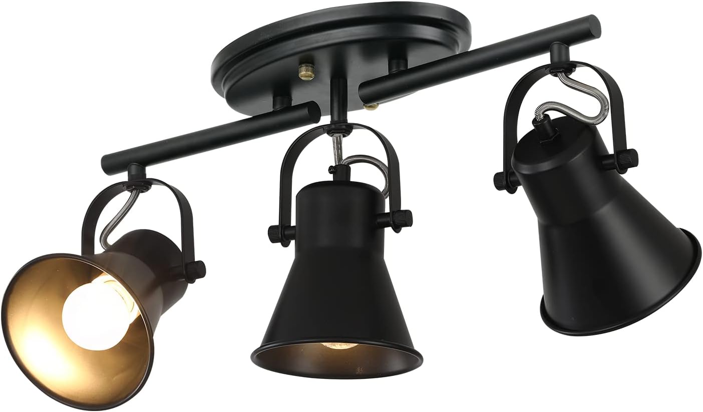 SEEBLEN 3-Lights Ceiling Track Lighting Fixtures?Can Used for Mirror Front Wall Lights, Adjustable Ceiling Spotlight?3-Light Vanity Lamp