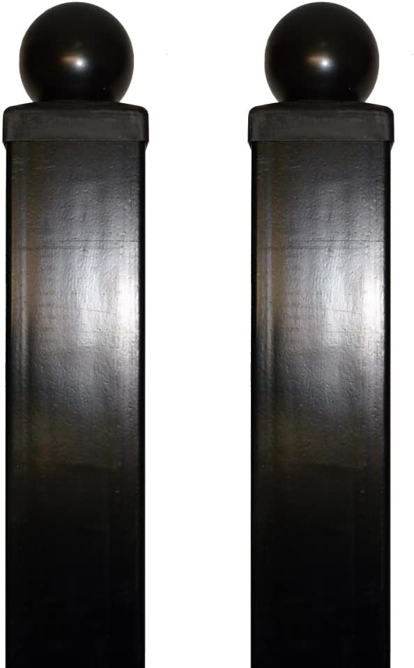 ALEKO Large Cap for Driveway Gate Post - 3.5 x 3.5 Inches - Black - Lot of 2
