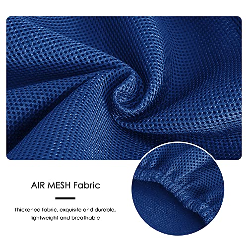 Forcheer Summer Breathable Dining Chair Seat Cover Set Of 2 Blue Air Mesh Fabric Dining Chair Covers Chair Seat Covers For Dining Room Removable Washable Chair Seat Slipcovers Protector Rear #TOP4