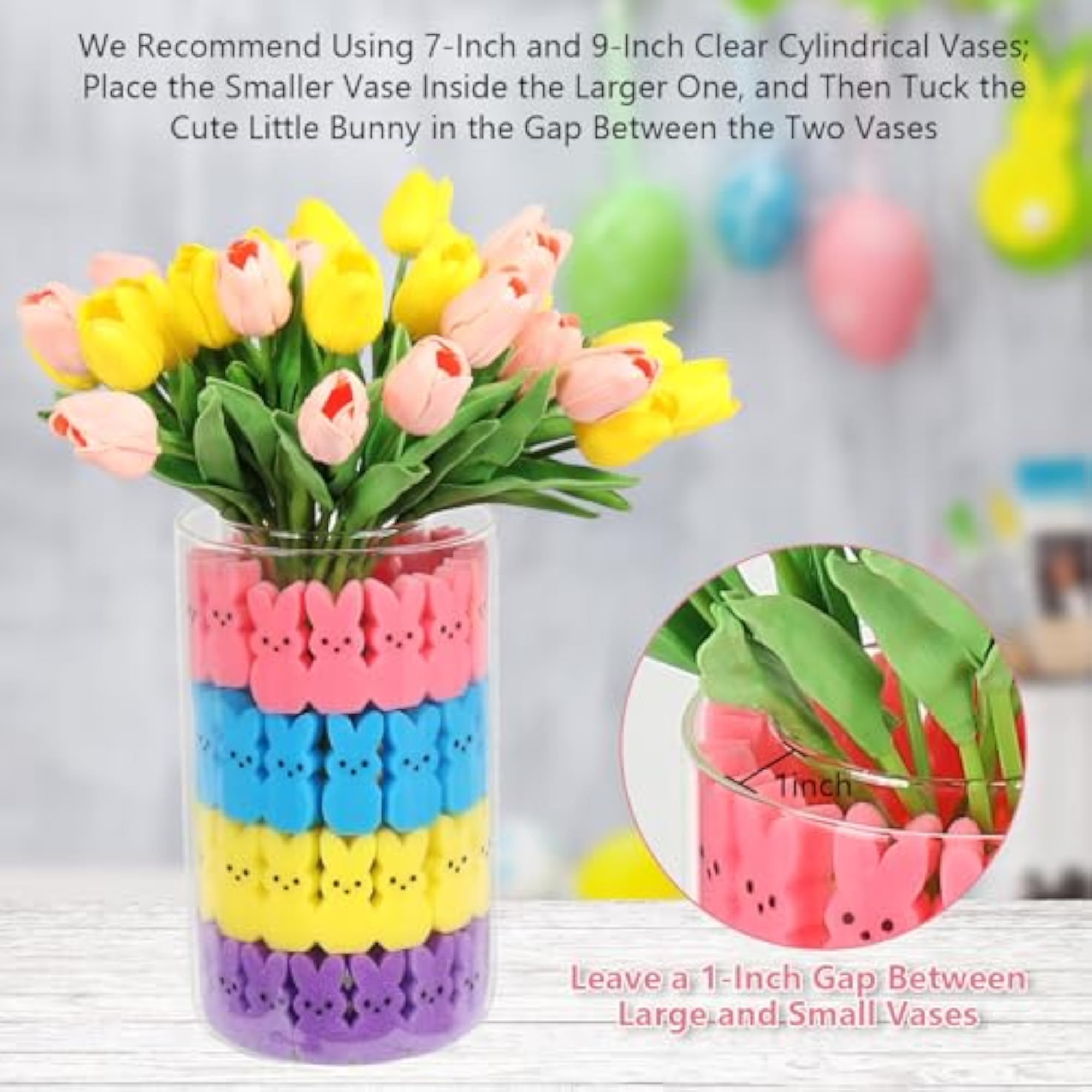 Cute Sponges Bunnies for Easter Decorations