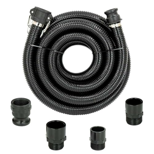 SEWOMO-S Abwasserschlauch 5m Set mit Kamlok Kupplung Wohnmobil Schlauch mit Adapter für 32mm 40mm 50mm Stutzen & 1 1/2 AG Abwasser Set für Wohnwagen Camper Grau-/Schmutzwasser