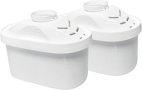 Paquete de 2 cartuchos de filtros de agua universales de repuesto para jarra con sistema de filtración multietapa