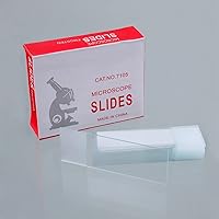 Vista 2 de BOJACK 100 portaobjetos de microscopio prelimpiados con borde de tierra y 200 vasos de cubierta de microscopio prelimpiados con 4 cuentagotas