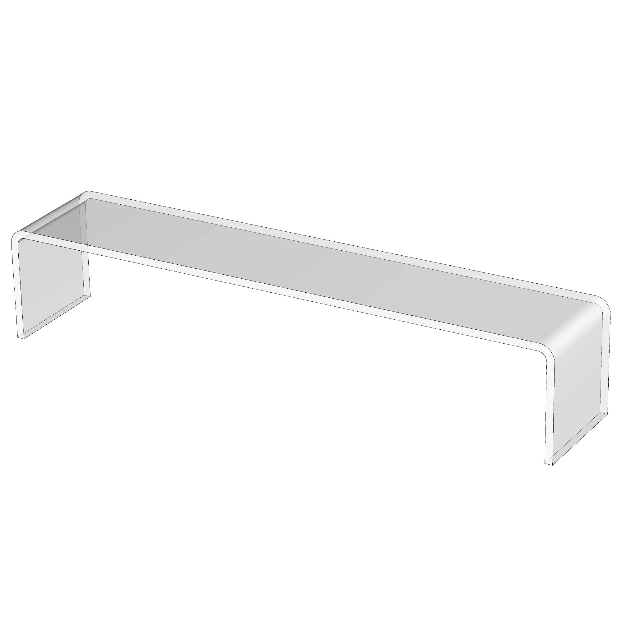 3R W Design Clear Acrylic Display Risers- Premium Shelf Riser Display Stands and Plinths - Hoverstand- Made in UK (6mm-thick-50cm-10cm-10cm, Max Load 0.5kg)