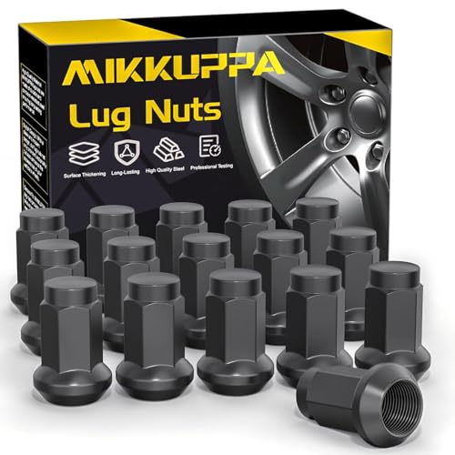 Image of MIKKUPPA 3 /8 inch-24 ATV Wheel Lug Nuts - Replacement for Polaris Ranger 700 RZR 900xp 800 S 570 Aftermarket Wheel, Black 16pcs 14mm Hex Cone Seat 3 /8x24 Tire Lug Nuts