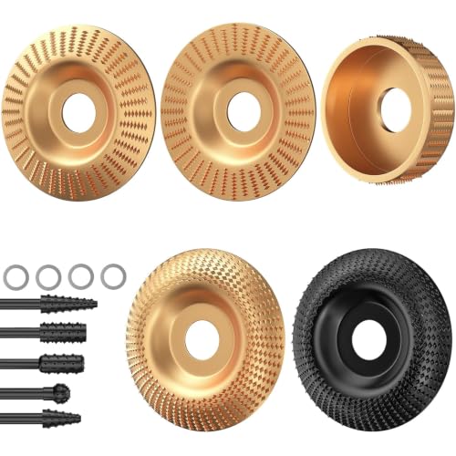 14PCS Wood Carving Disc for 4" or 4.5" Angle Grinders,Stump Grinder Tool