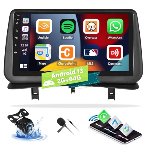 CAMECHO 2G+64G Android 13 Autoradio für Renault Clio 3. 2005-2014 mit Wireless