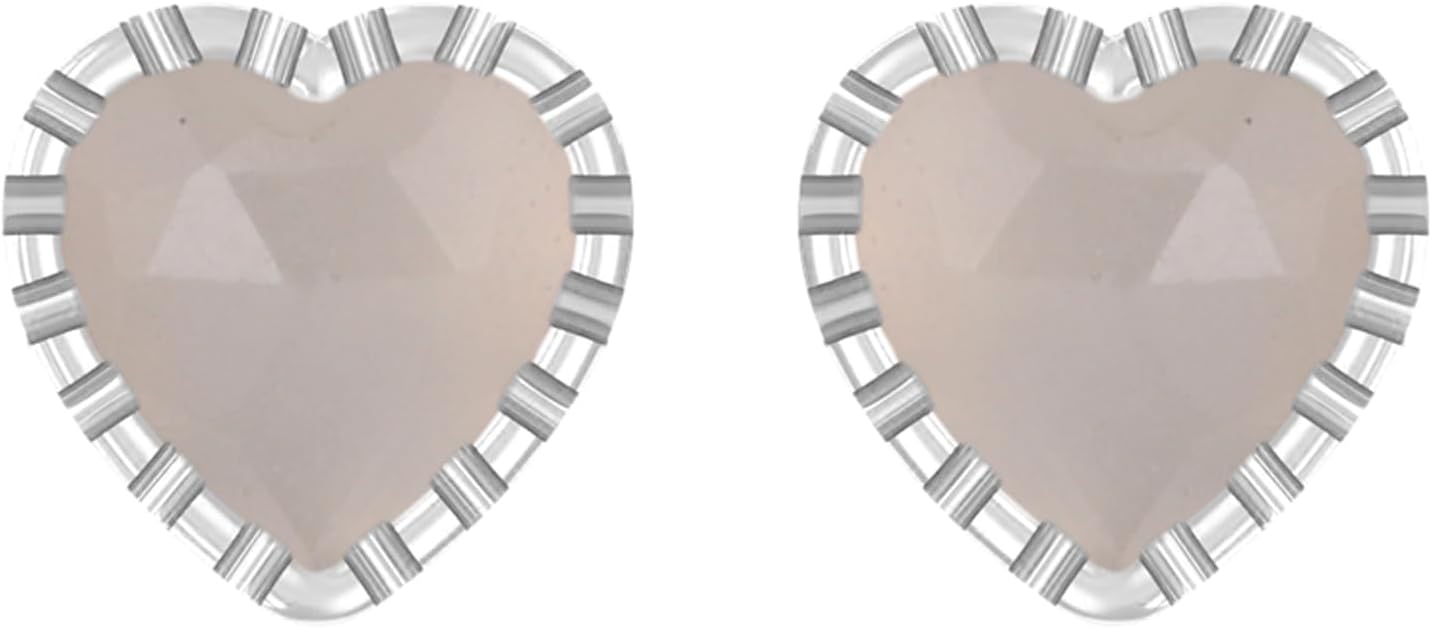 PANOPLY 14k Gold Plated 925 Sterling Silver Love Heart Stud Earrings | Beautiful Earrings for Women | Birthday Jewelry Gifts For Women, Wife, Her Girls