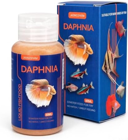 JADINGSFARM Liquid Daphnia Fry Food, Ready-to-Feed Live Food Alternative for Betta, Guppy, Neon Tetra, Nano & Small Tropical Fish, Freshwater & Marine Aquariums, 60ml