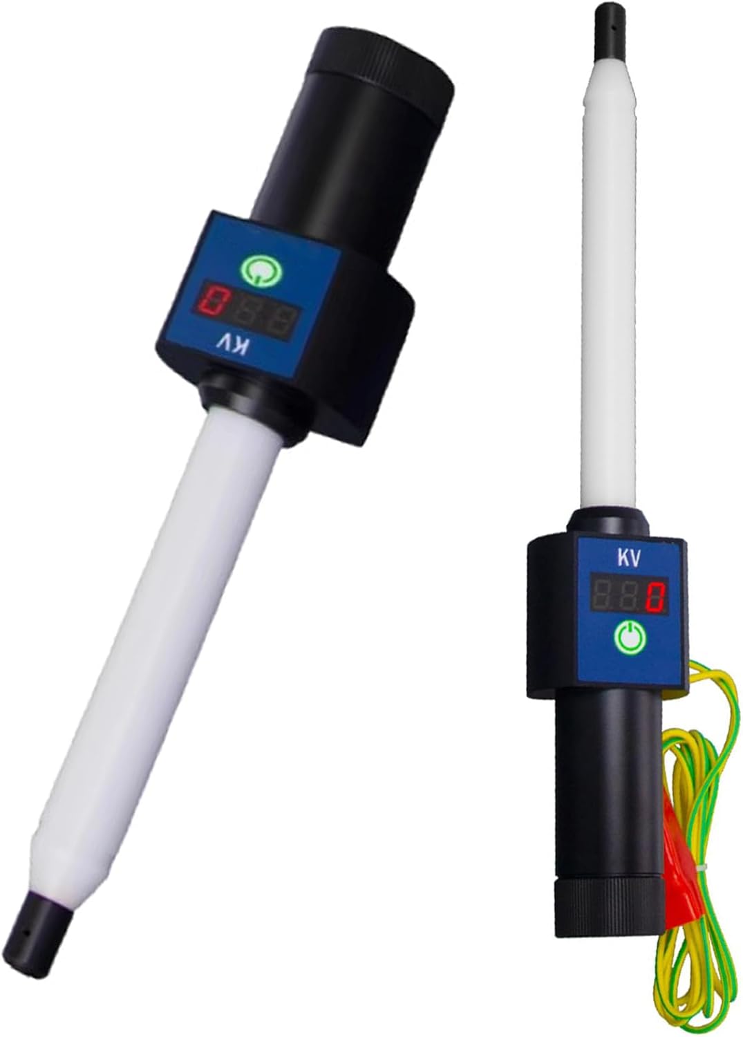 Electrostatic Tester 0-±100kV – Digital High Voltage Probe for Powder Coating Systems – Rechargeable KV Meter with Grounding Wire & LED Display