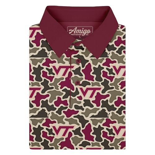 AMIGO Virginia Tech Hokies Range Polo Shirt Team Color