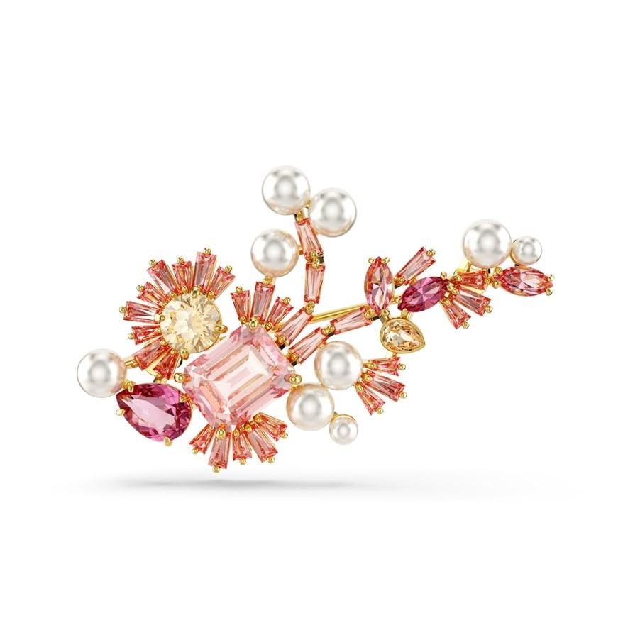 Gema - Fleur - Rose Doré - Brooch - Swarovski-image-11