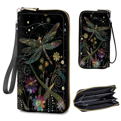 Image of Womens Wallet PU Leather Wristlet Wallets for Women, Large Capacity Lady Fashion Wallet Card Holder Zipper Wallet