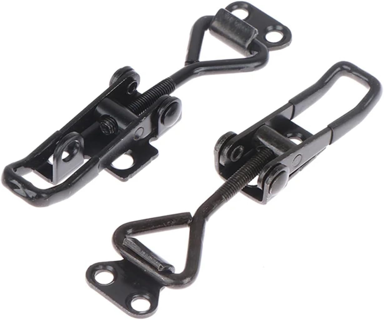 Compatible Black Quick Clamp Latch, Lever Handle Lock Hasp for Cabinets, Sliding Doors & Furniture Hardware(B)