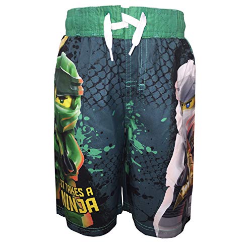 LEGO Boys Ninjago Lloyd, Kai and Characters Swim Boards Shorts