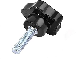 New Lon0167 Star Shaped Featured Head M8 x reliable efficacy 30mm Male Thread Clamping Knob Screw Black(id:095 89 6b c50)