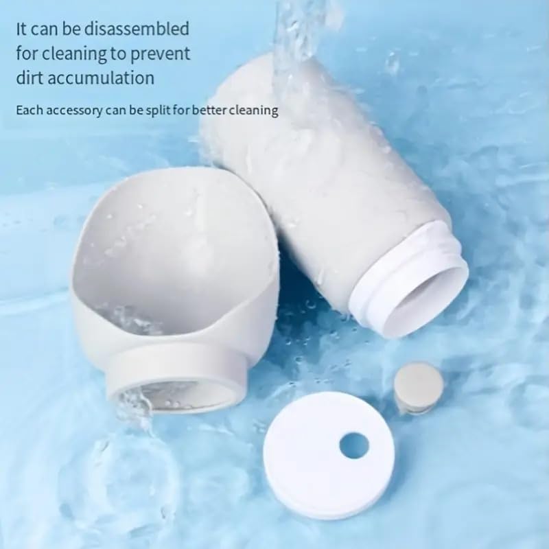 Miniatura 6 de Botella de agua plegable para perros (18.6 fl oz, gris) - Dispensador de agua plegable de silicona para mascotas y tazón, a prueba de fugas,