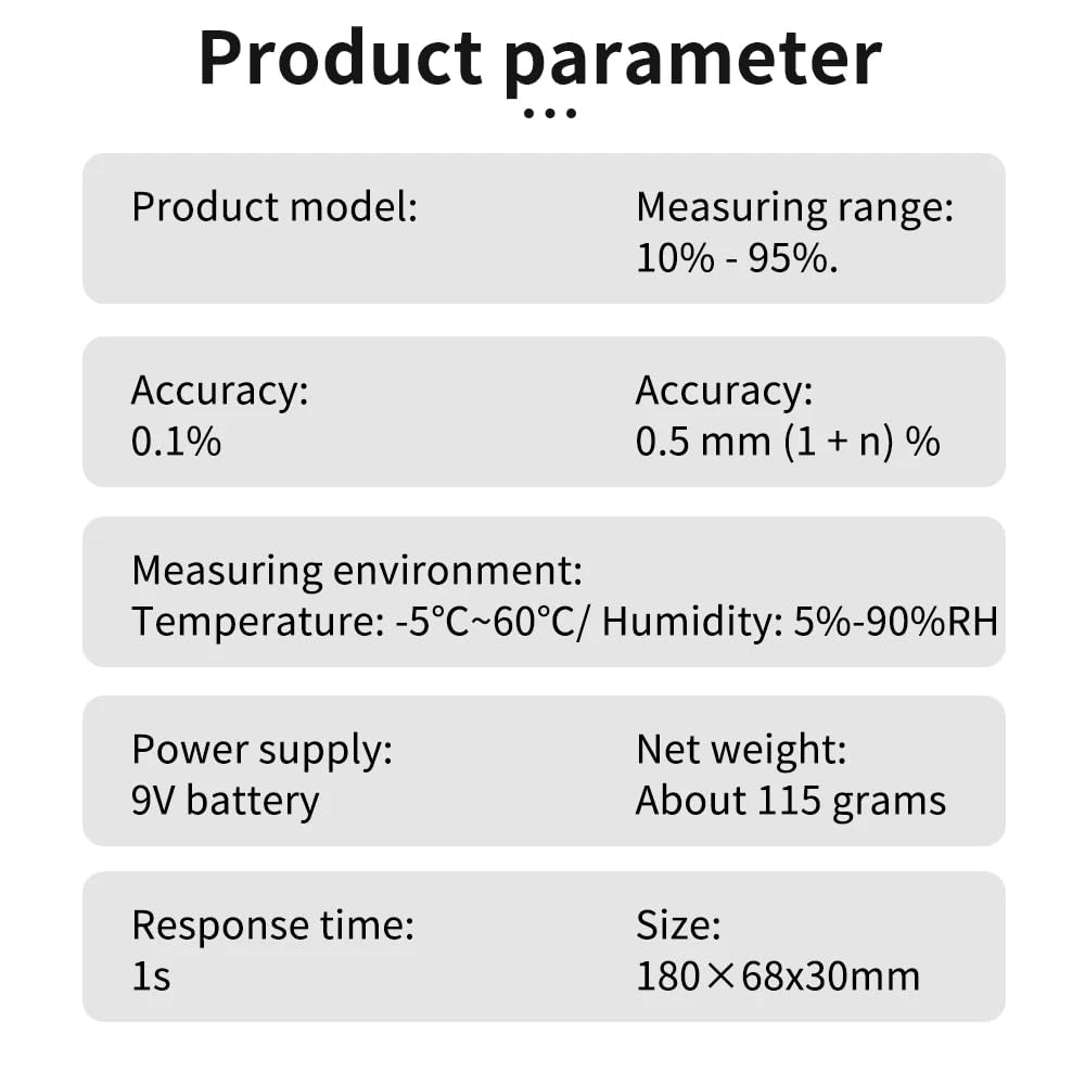 Portable Meat Moisture Meter Pork Moisture Analyzer Measurement for Fresh Meat Pork Beef Lamb Chicken with Measuring Range 10 to 90% Accuracy 0.1 LCD Display