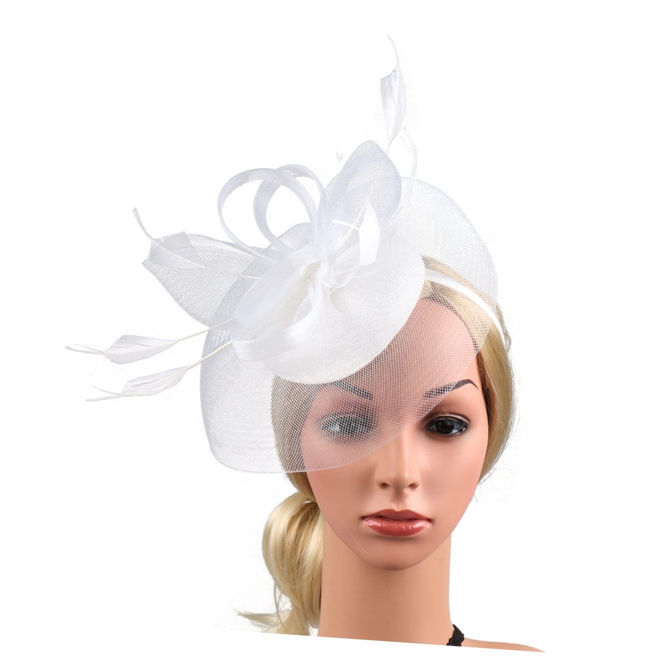 Abaodam 4pezzi Fascinator Cappello da Sposa Rete con Fiore per Cerimonie e Feste Elegante Accessorio per Banquet e Tea Party Leggero e Confortevole Stile Romantico e Raffinato