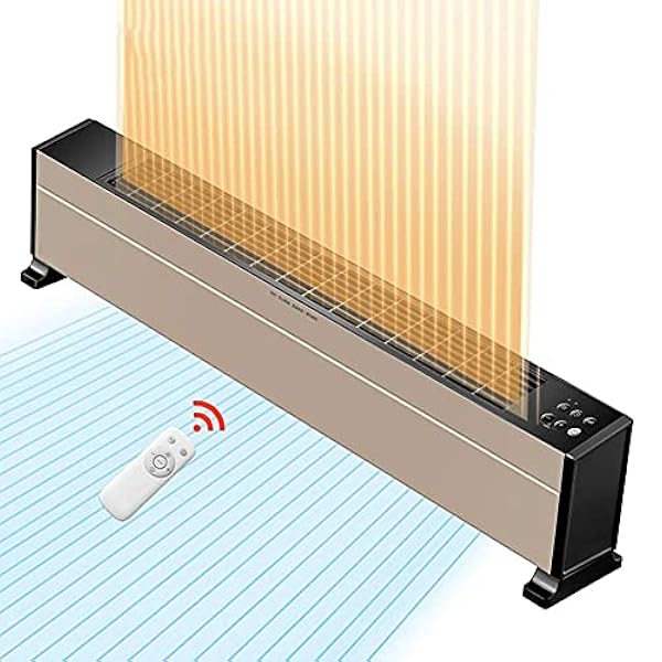 Riscaldatore Riscaldatore Elettrico A Battiscopa Radiatore Mobile Convettore Riscaldatori Con Telecomando Termostato Intelligente E Timeripx4 Impermeabile