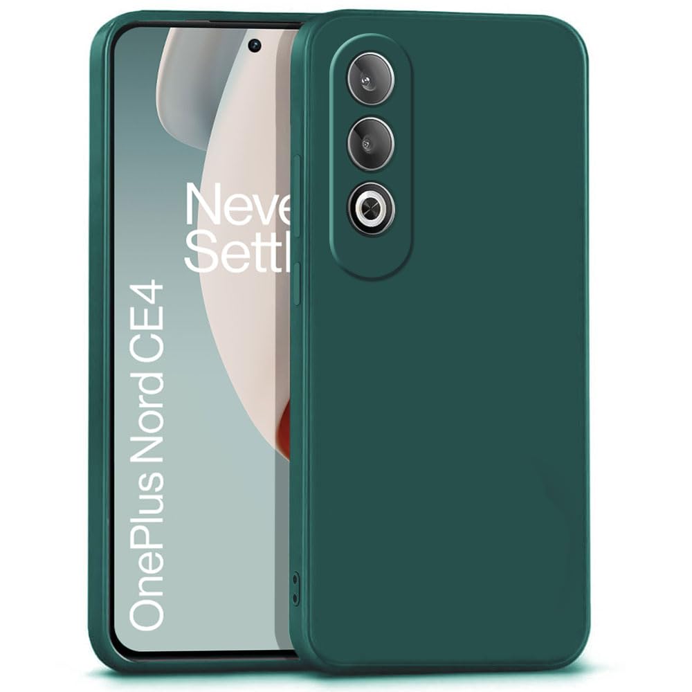 WOW IMAGINE Back Cover for 1+ OnePlus Nord CE 4 5G | Ultra Slim Soft Rubberised Case | Inner Velvet Fabric Lining | Matte Silicone Flexible Mobile Case | Camera Protection - Green (B0CXPW8HR7) Amazon Price History, Amazon Price Tracker