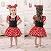 Dressy Daisy Baby-Girls' Polka Dots Halloween Christmas Fancy Dress Dance Costume with Headband Size 12-24 Months Red & Black
