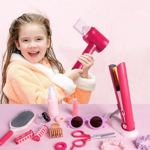 Sèche-cheveux jouets interactifs d'imitation et kit coiffeur enfant