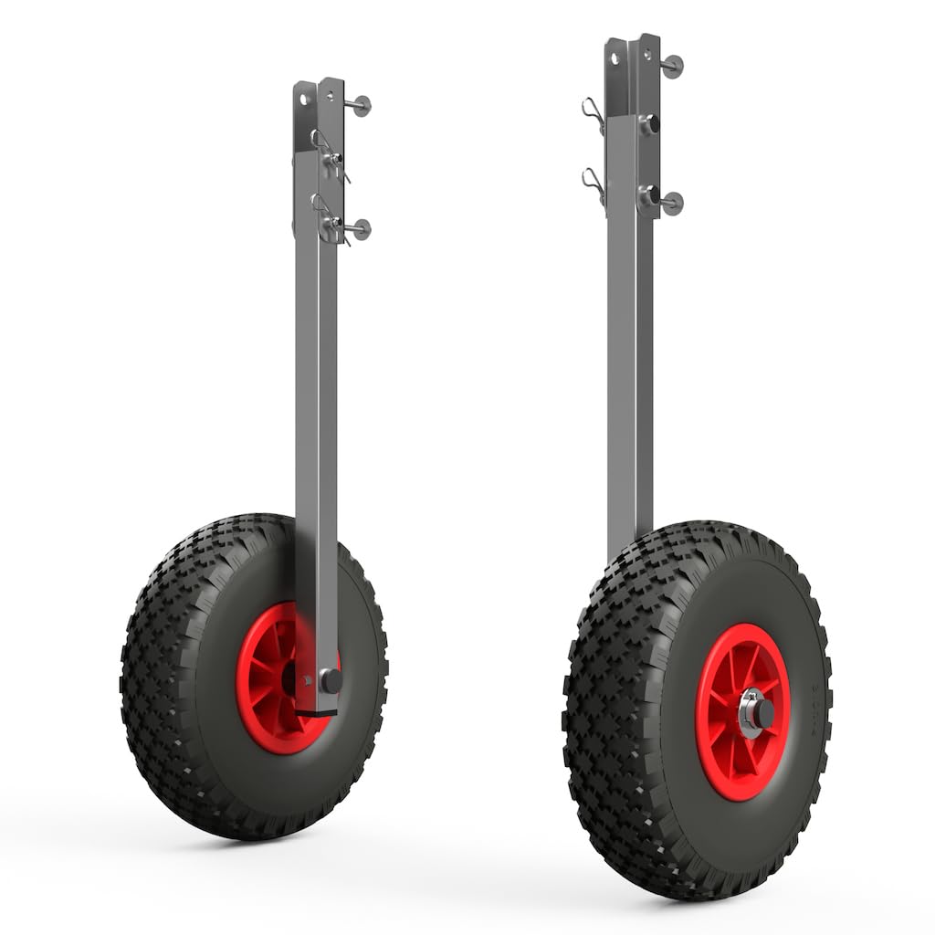 allpa RVS transportwielen voor rubberboot max. 100kg (opklapbaar) - XXL