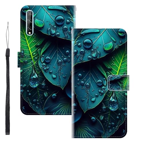 WUACYEAMING Funda para Huawei P Smart S,con Soporte/Ranura de Tarjeta Cubierta Premium Magnético Suporte TPU Protectora Fundas PU Cuero Flip Multifuncional Hojas